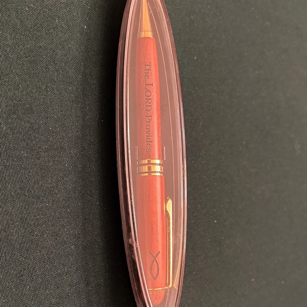 Wooden Ballpoint Pen with Gold Accents